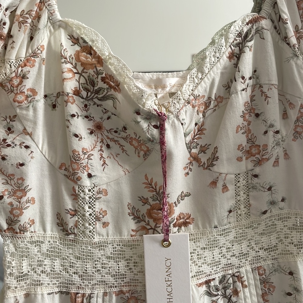 LoveShackFancy Calluna Midi Dress in Amber Dust 2 NWT - Picture 8 of 12